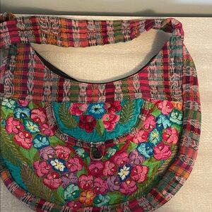 Mexicali blues zip up bag Colorful Floral Embroidered Women's Bag